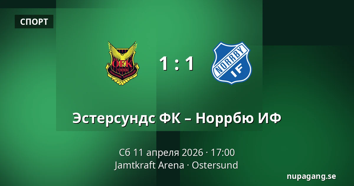 Эстерсундс ФК – Норрбю ИФ — Jamtkraft Arena, Ostersund