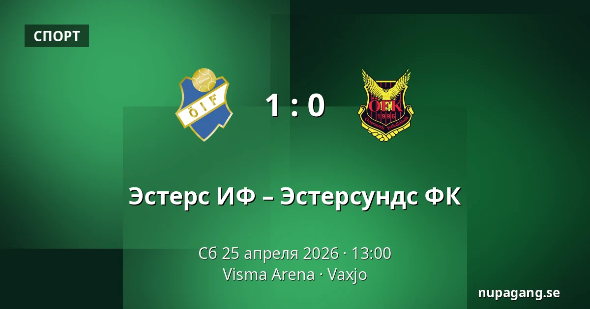 Эстерс ИФ – Эстерсундс ФК — Visma Arena, Vaxjo