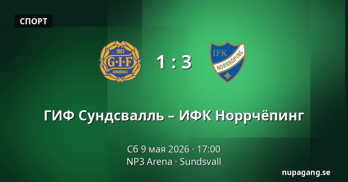 ГИФ Сундсвалль – ИФК Норрчёпинг — NP3 Arena, Sundsvall