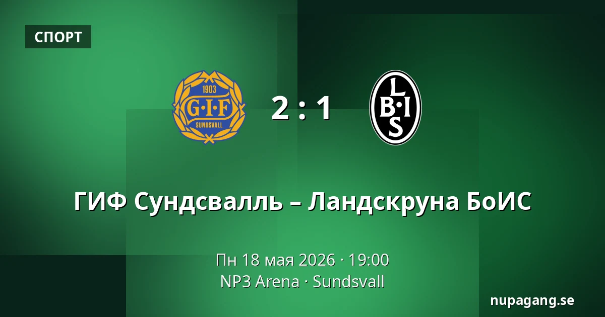 ГИФ Сундсвалль – Ландскруна БоИС — NP3 Arena, Sundsvall