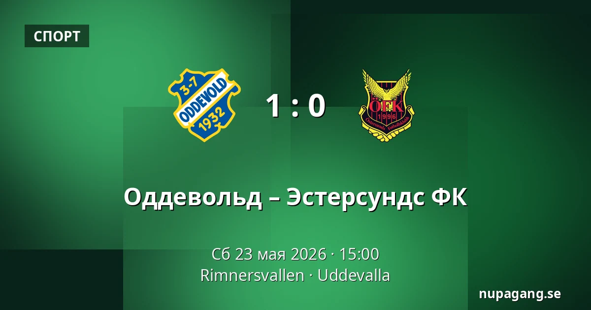 Оддевольд – Эстерсундс ФК — Rimnersvallen, Uddevalla