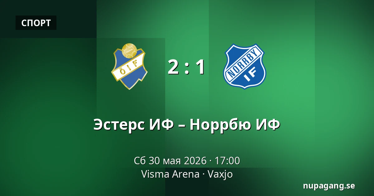 Эстерс ИФ – Норрбю ИФ — Visma Arena, Vaxjo
