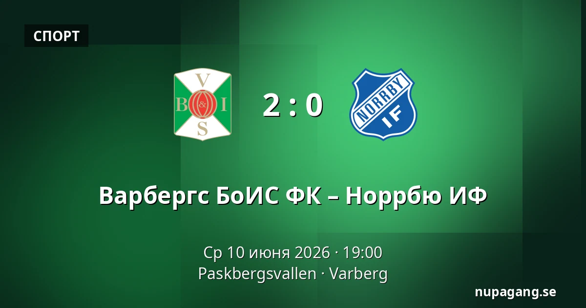 Варбергс БоИС ФК – Норрбю ИФ — Paskbergsvallen, Varberg