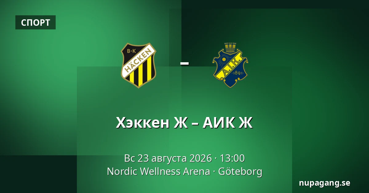 Хэккен Ж – АИК Ж — Nordic Wellness Arena, Гётеборг