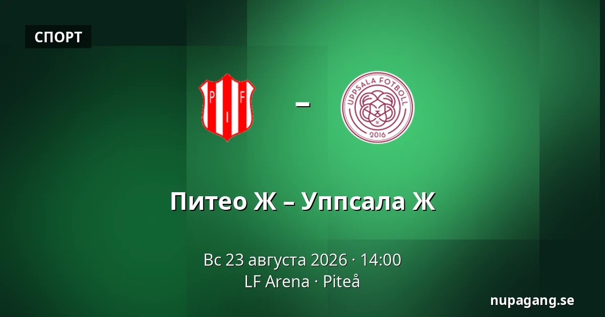 Питео Ж – Уппсала Ж — LF Arena, Piteå