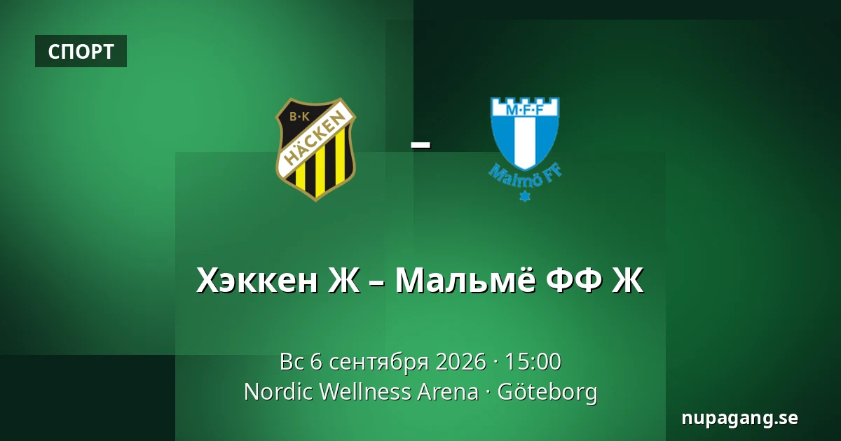 Хэккен Ж – Мальмё ФФ Ж — Nordic Wellness Arena, Гётеборг