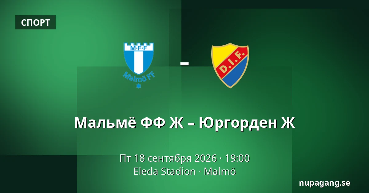 Мальмё ФФ Ж – Юргорден Ж — Eleda Stadion, Мальмё