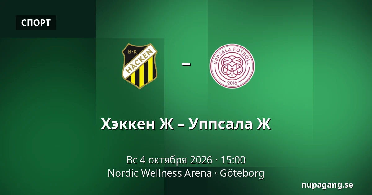 Хэккен Ж – Уппсала Ж — Nordic Wellness Arena, Гётеборг