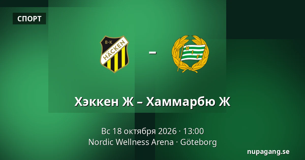 Хэккен Ж – Хаммарбю Ж — Nordic Wellness Arena, Гётеборг