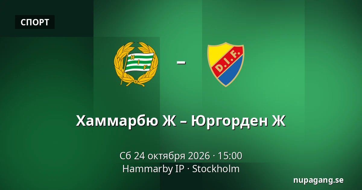 Хаммарбю Ж – Юргорден Ж — Hammarby IP, Стокгольм
