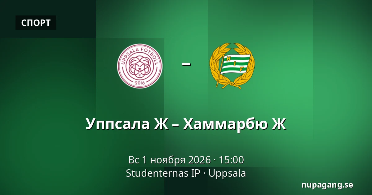 Уппсала Ж – Хаммарбю Ж — Studenternas IP, Uppsala