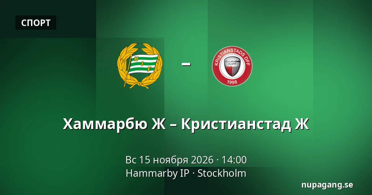 Хаммарбю Ж – Кристианстад Ж — Hammarby IP, Стокгольм