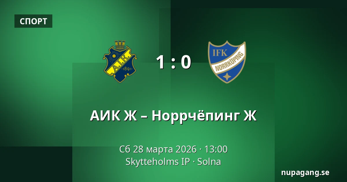 АИК Ж – Норрчёпинг Ж — Skytteholms IP, Solna