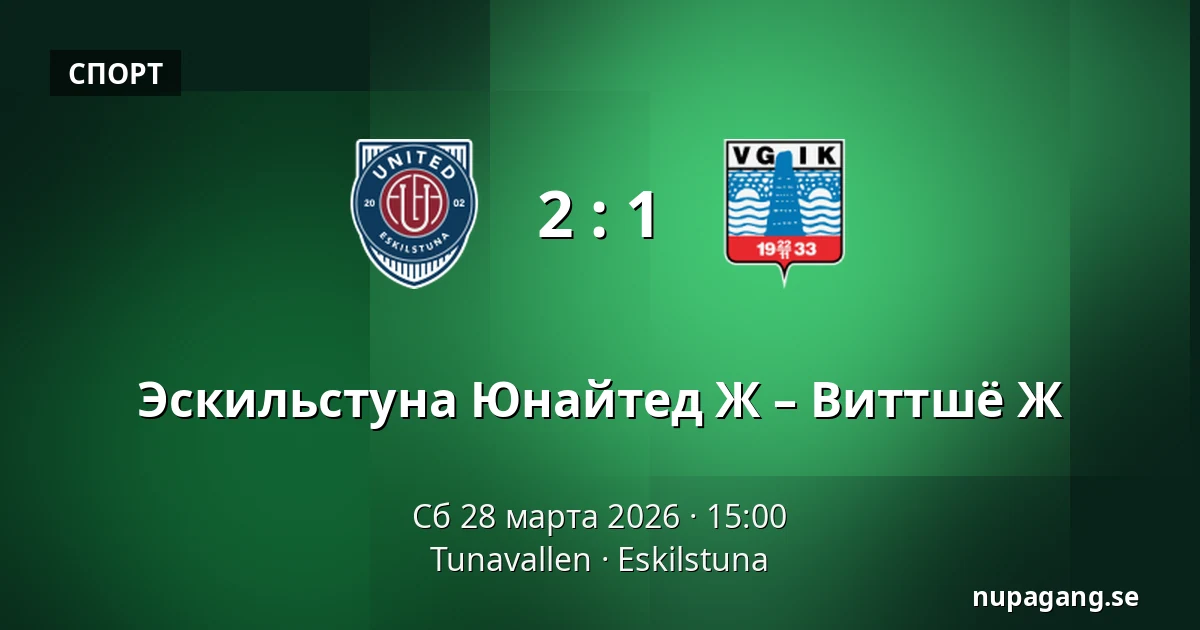 Эскильстуна Юнайтед Ж – Виттшё Ж — Tunavallen, Eskilstuna