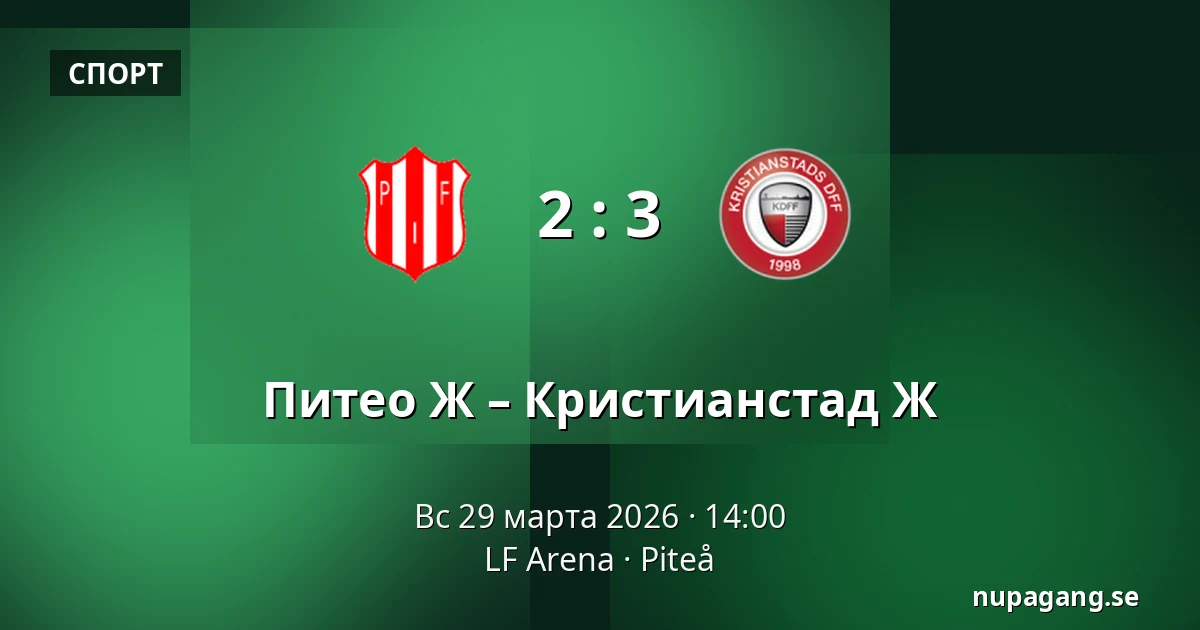 Питео Ж – Кристианстад Ж — LF Arena, Piteå