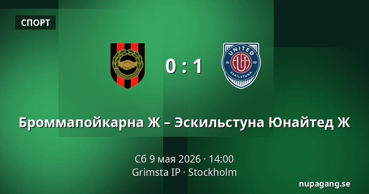 Броммапойкарна Ж – Эскильстуна Юнайтед Ж — Grimsta IP, Стокгольм