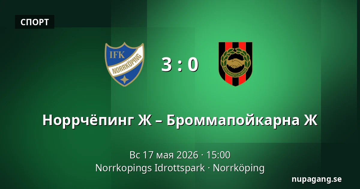 Норрчёпинг Ж – Броммапойкарна Ж — Norrkopings Idrottspark, Norrköping