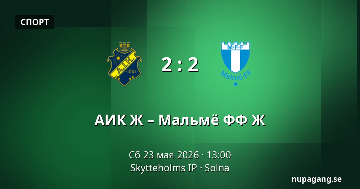 АИК Ж – Мальмё ФФ Ж — Skytteholms IP, Solna