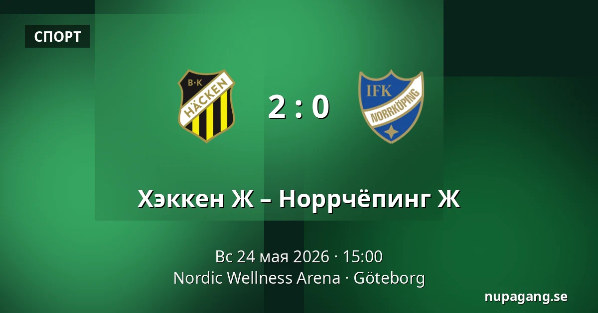 Хэккен Ж – Норрчёпинг Ж — Nordic Wellness Arena, Гётеборг