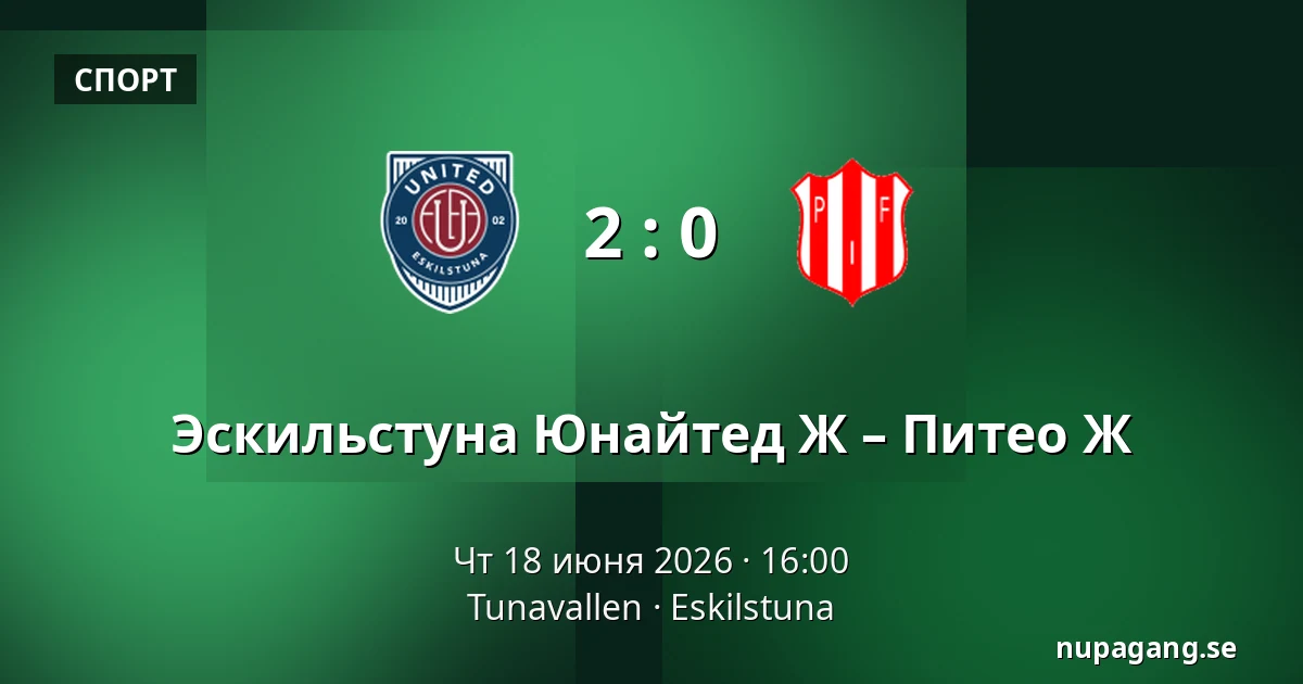 Эскильстуна Юнайтед Ж – Питео Ж — Tunavallen, Eskilstuna
