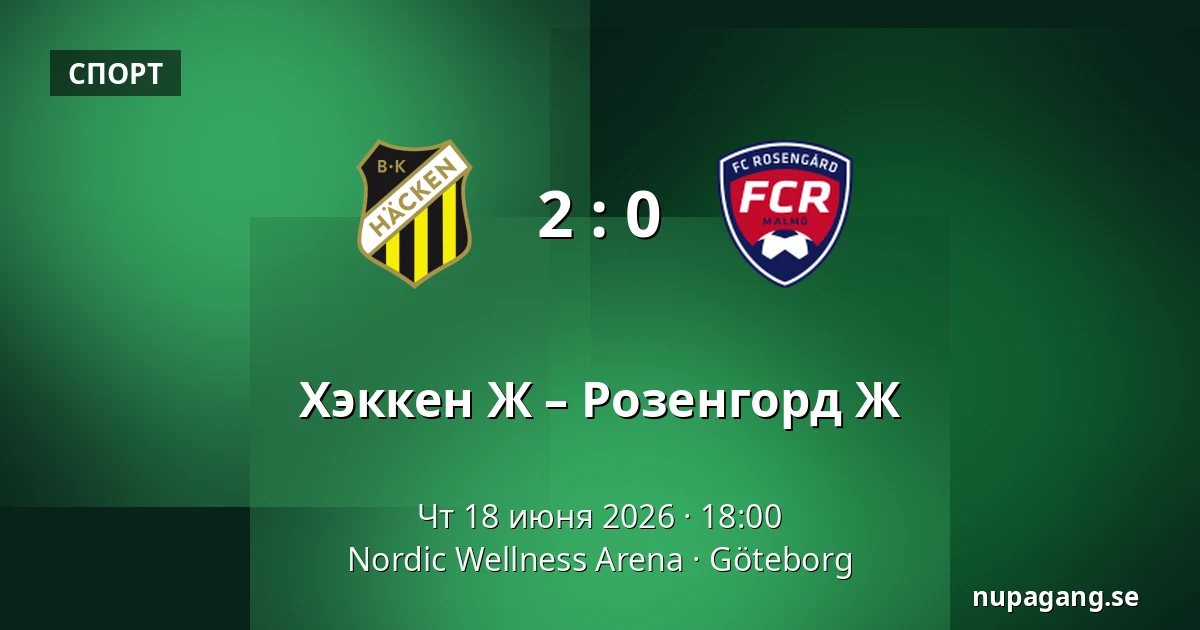 Хэккен Ж – Розенгорд Ж — Nordic Wellness Arena, Гётеборг