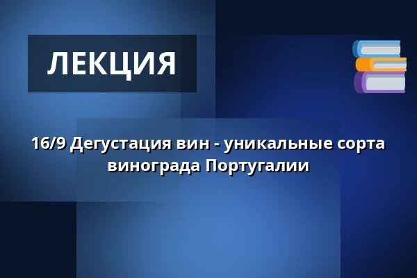 16/9 Дегустация вин - уникальные сорта винограда Португалии — Porter Pelle, Гётеборг