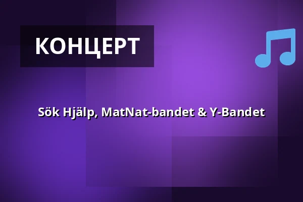 Sök Hjälp, MatNat-bandet & Y-Bandet — Palatset, Линчёпинг