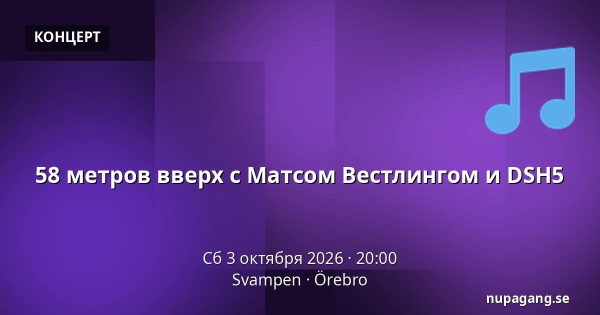 58 метров вверх с Матсом Вестлингом и DSH5 — Svampen, Эребру
