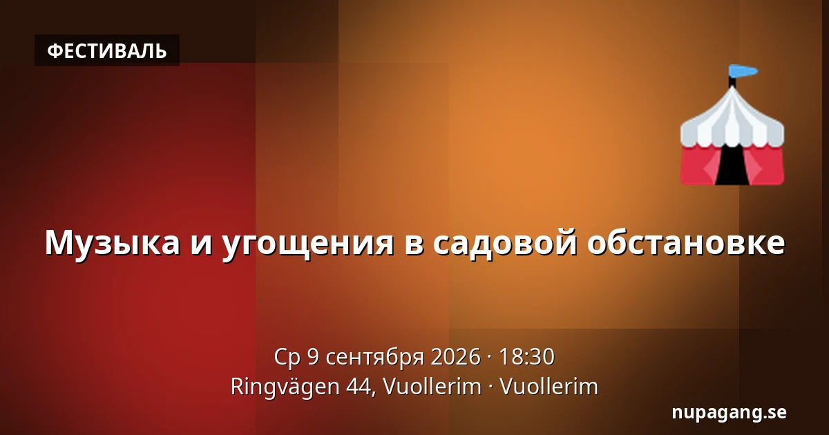 Музыка и угощения в садовой обстановке — Ringvägen 44, Vuollerim, Vuollerim