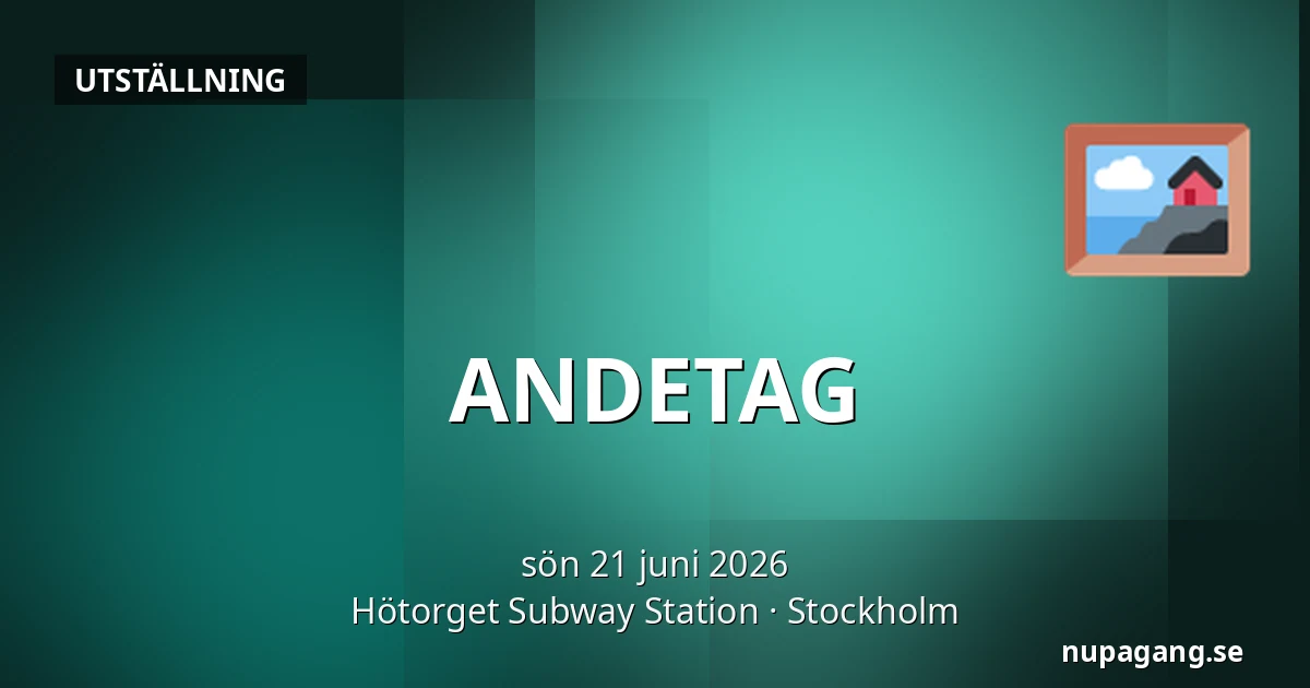 ANDETAG — Hötorget Subway Station, Stockholm