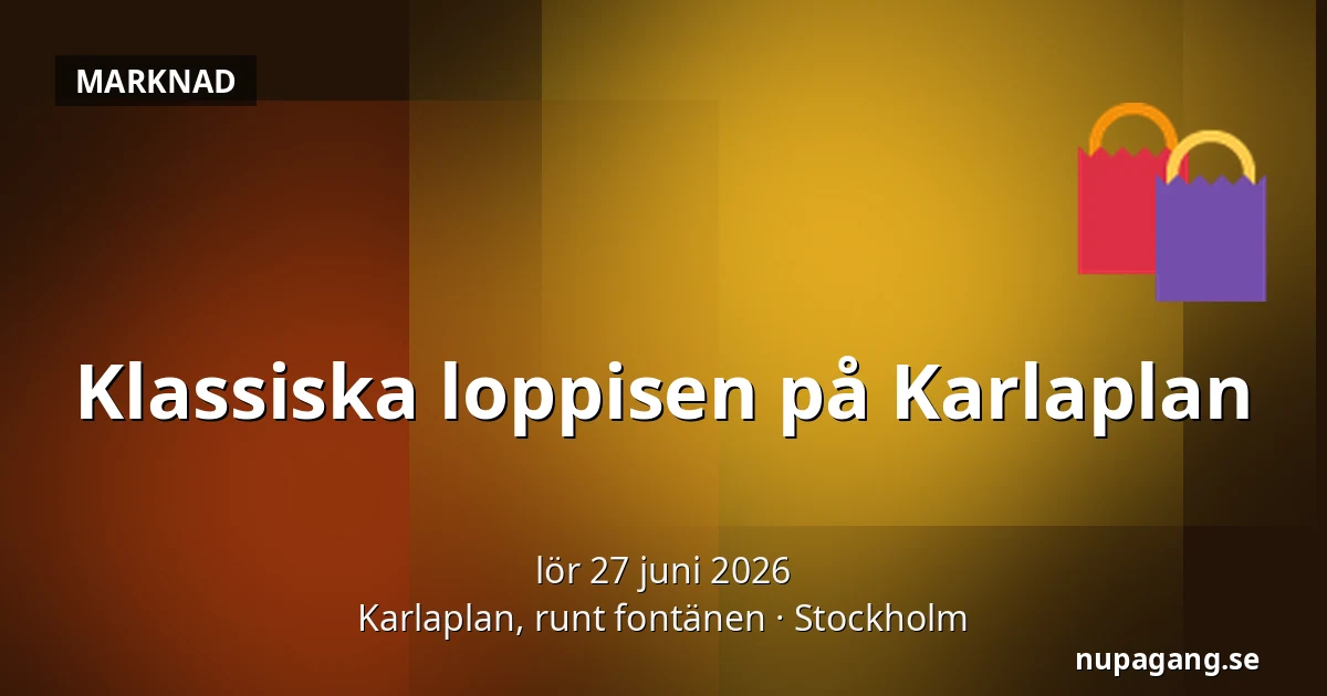 Klassiska loppisen på Karlaplan — Karlaplan, runt fontänen, Stockholm