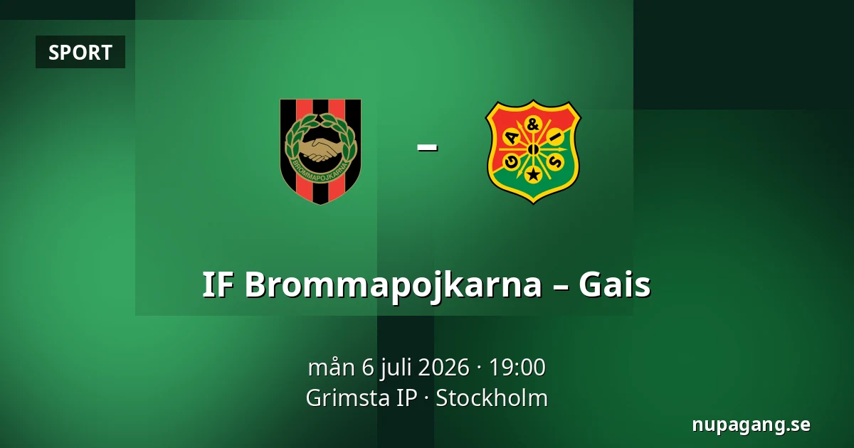 IF Brommapojkarna – Gais — Grimsta IP, Stockholm