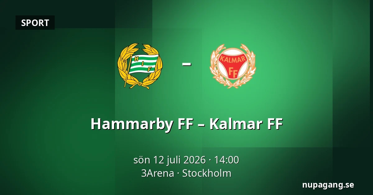 Hammarby FF – Kalmar FF — 3Arena, Stockholm