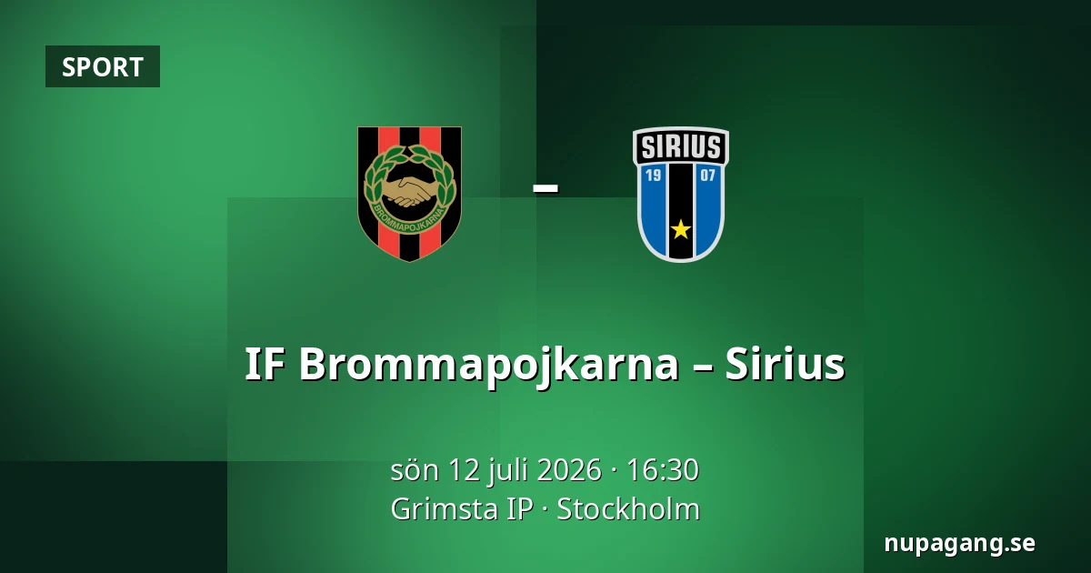 IF Brommapojkarna – Sirius — Grimsta IP, Stockholm