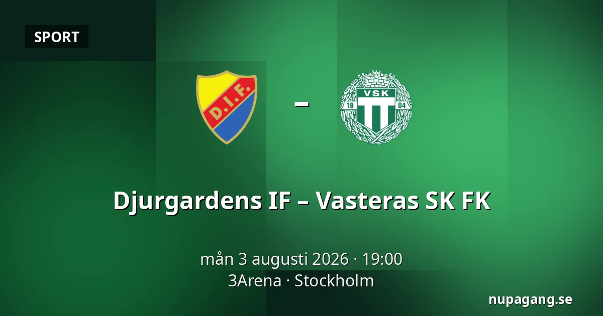 Djurgardens IF – Vasteras SK FK — 3Arena, Stockholm