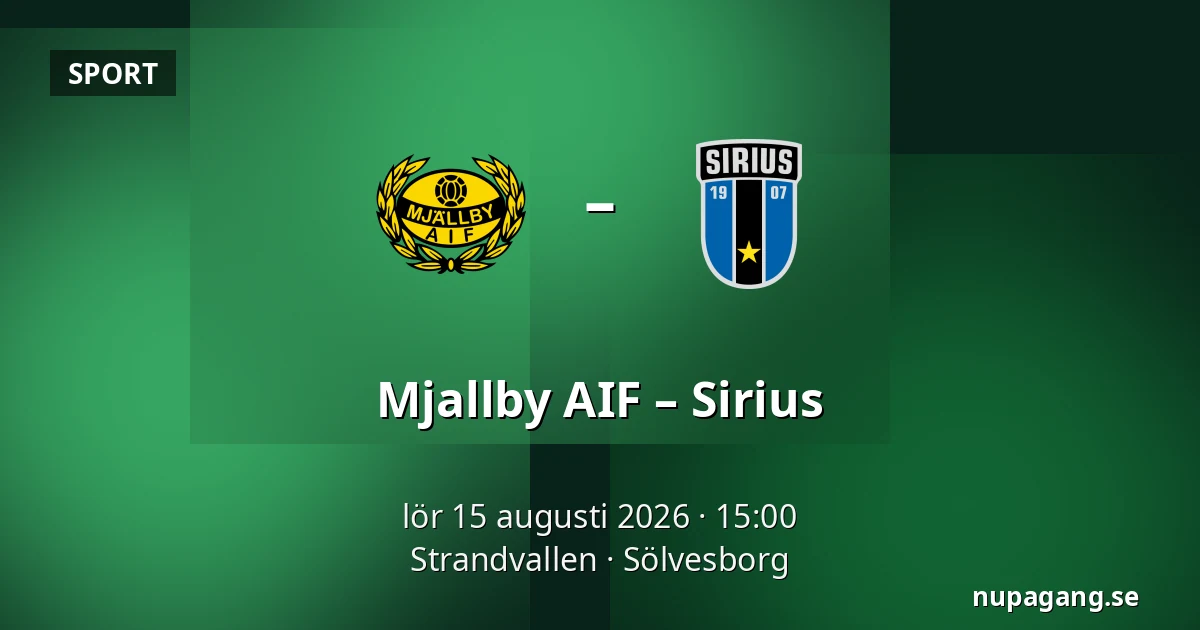 Mjallby AIF – Sirius — Strandvallen, Sölvesborg