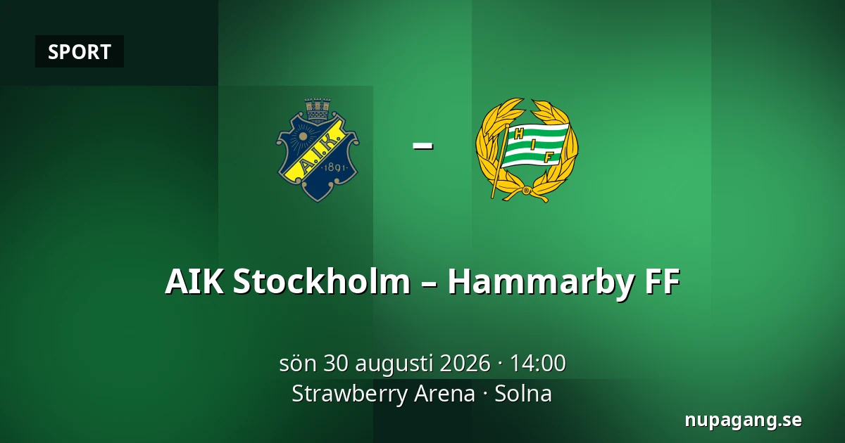 AIK Stockholm – Hammarby FF — Strawberry Arena, Solna
