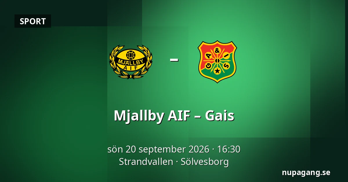 Mjallby AIF – Gais — Strandvallen, Sölvesborg