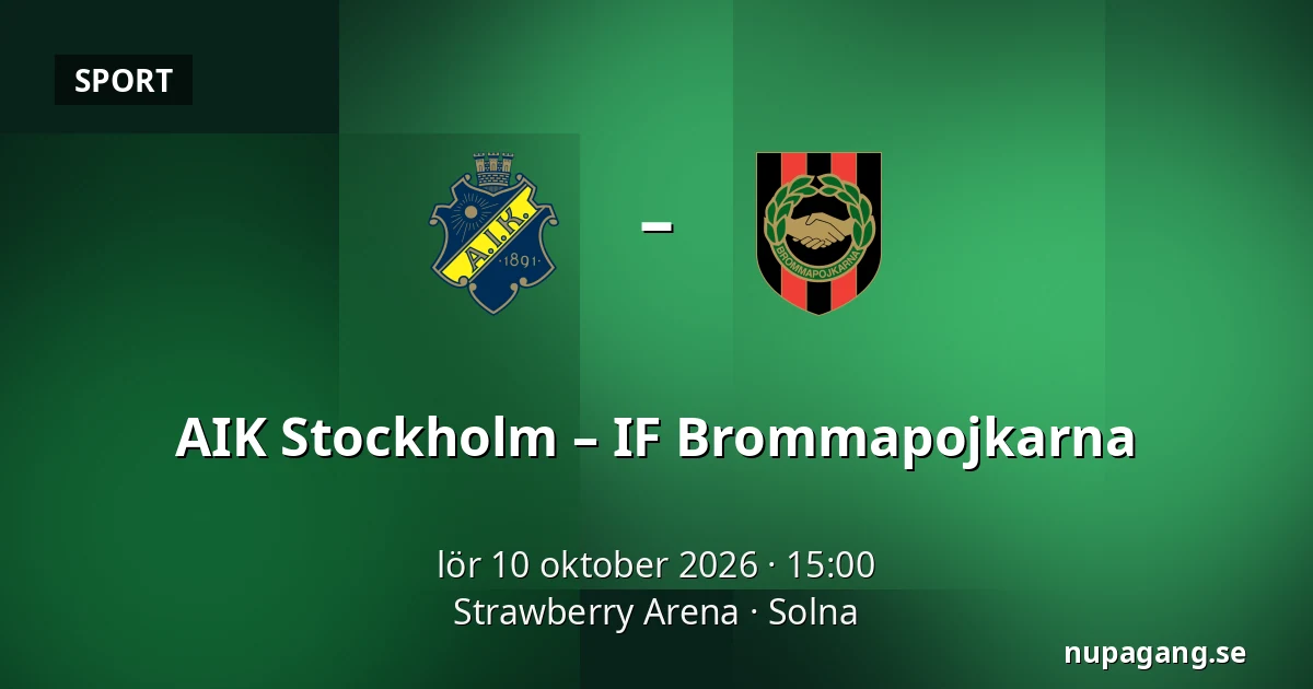 AIK Stockholm – IF Brommapojkarna — Strawberry Arena, Solna