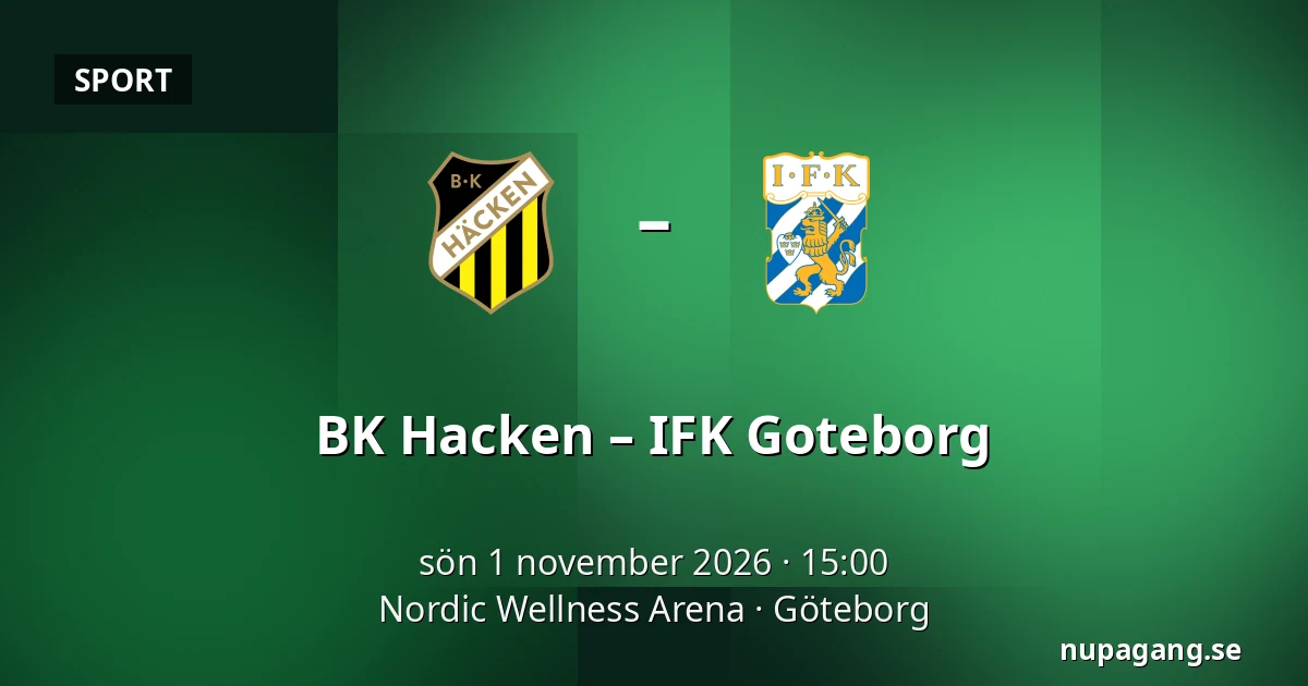 BK Hacken – IFK Goteborg — Nordic Wellness Arena, Göteborg