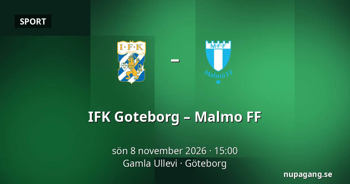 IFK Goteborg – Malmo FF — Gamla Ullevi, Göteborg