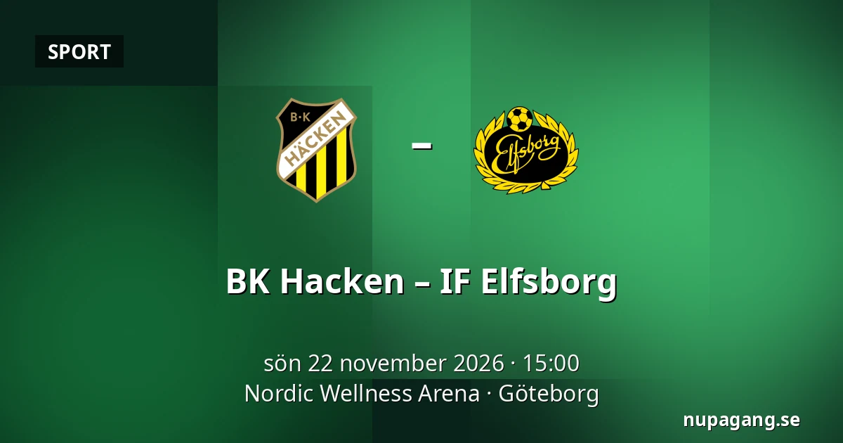 BK Hacken – IF Elfsborg — Nordic Wellness Arena, Göteborg
