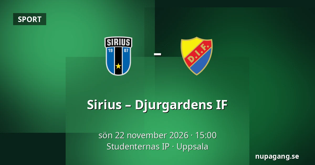 Sirius – Djurgardens IF — Studenternas IP, Uppsala