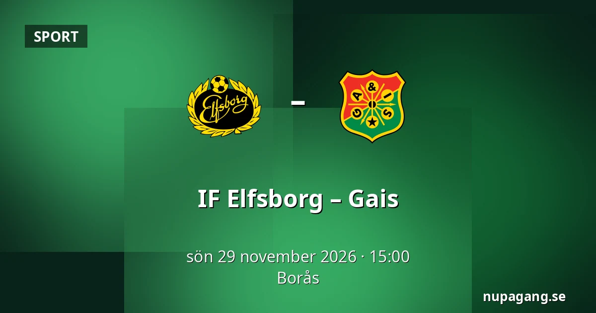 IF Elfsborg – Gais — Borås