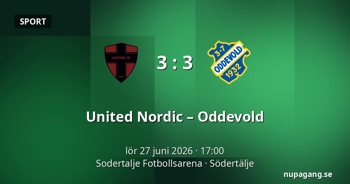 United Nordic – Oddevold — Sodertalje Fotbollsarena, Södertälje