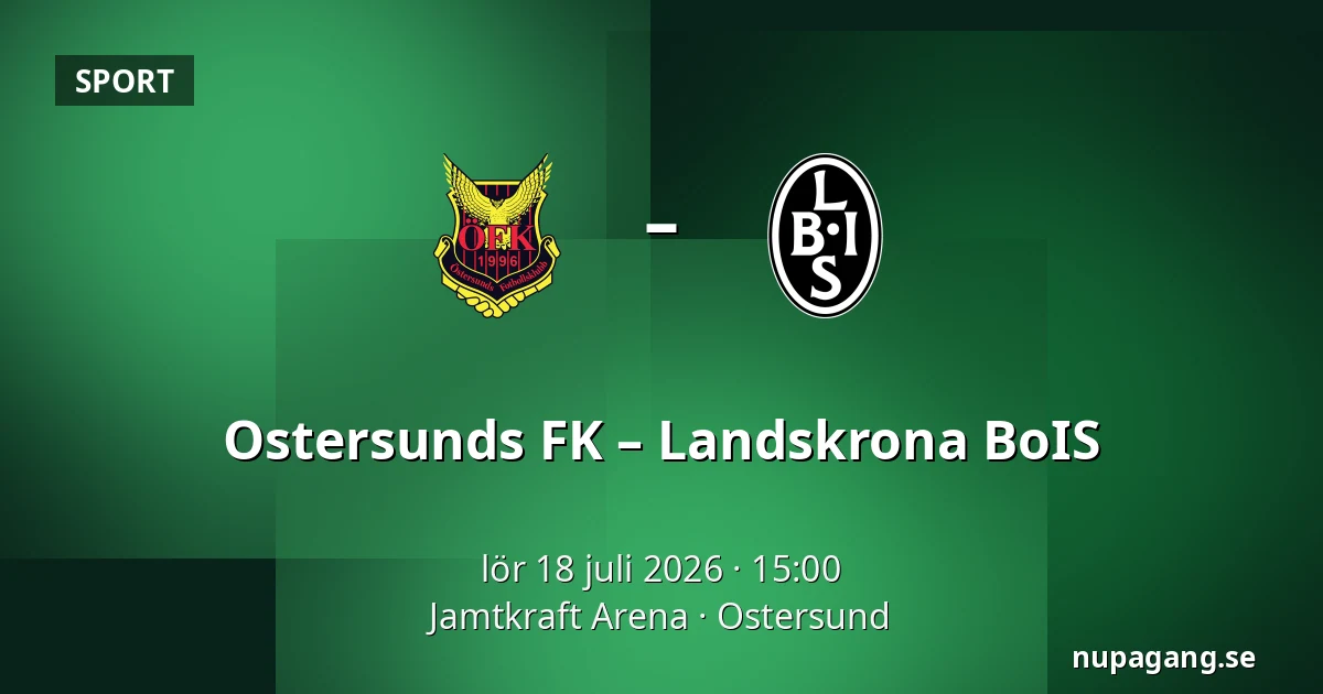 Ostersunds FK – Landskrona BoIS — Jamtkraft Arena, Ostersund