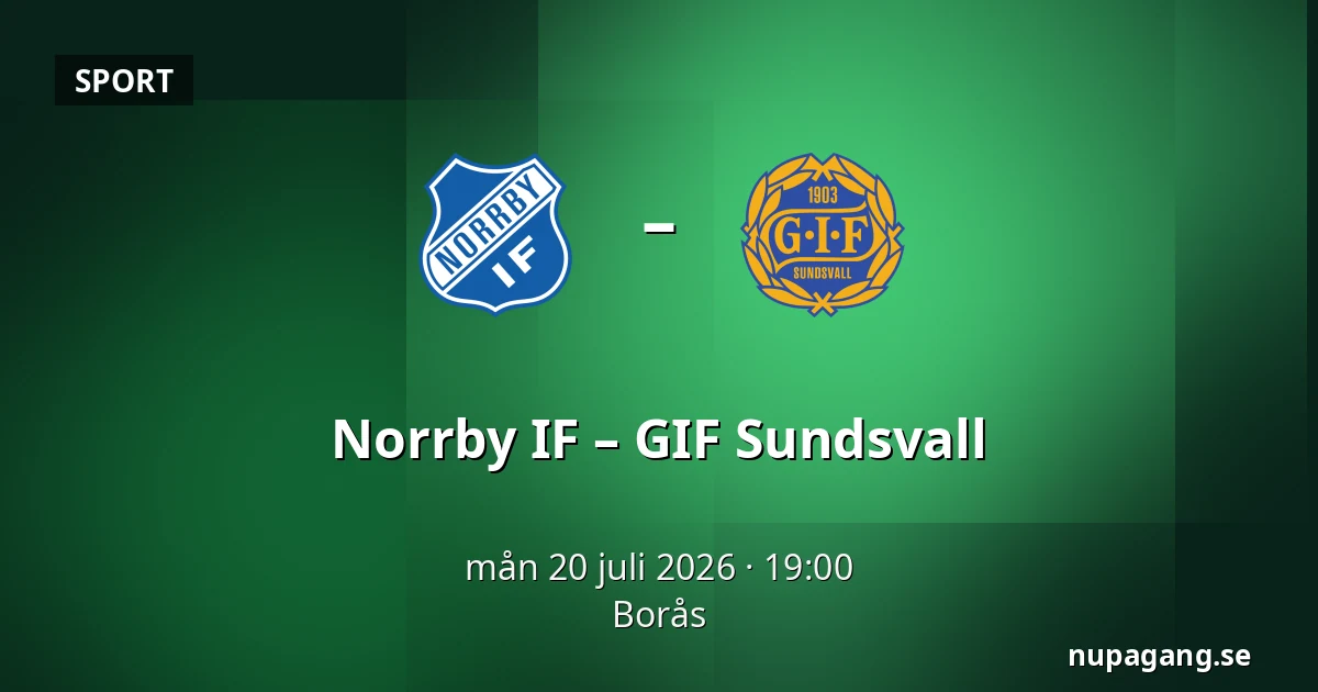 Norrby IF – GIF Sundsvall — Borås