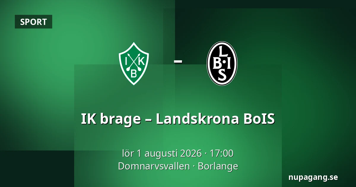 IK brage – Landskrona BoIS — Domnarvsvallen, Borlange