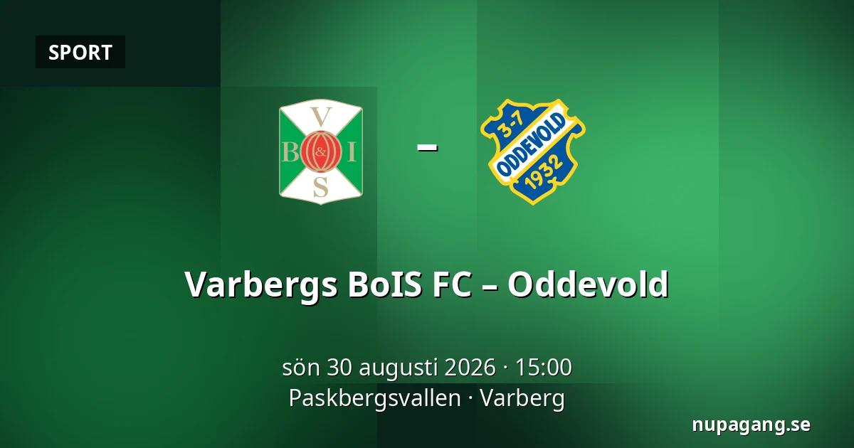 Varbergs BoIS FC – Oddevold — Paskbergsvallen, Varberg