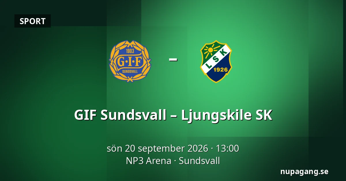 GIF Sundsvall – Ljungskile SK — NP3 Arena, Sundsvall
